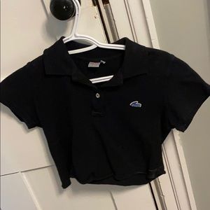 tease polo cropped t shirt